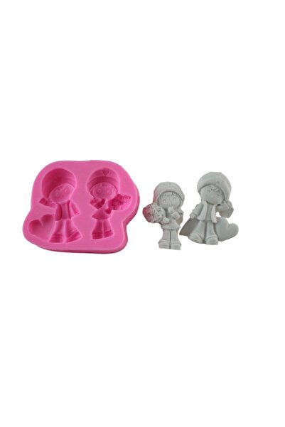 NETTENS Children Holding Balloons Silicone Mold Ço-118