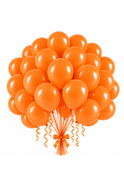 genaja Set 75 Baloane Latex Portocalii 26 cm, Decor Petrecere, Evenimente, An...