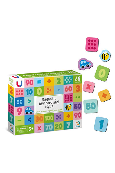 dodotoys Cifre și semne, set magnetic, 64 piese