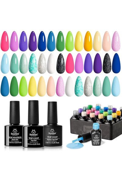 beetles Gel Polish مجموعة طلاء أظافر جيلي بيتلز - طلاء جيلي سحري، طقم عيد الم...