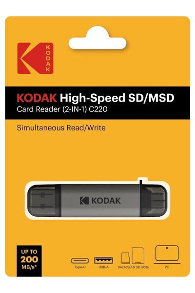 Kodak SD ve Micro SD Kart Okuyucu (2-IN-1) C220