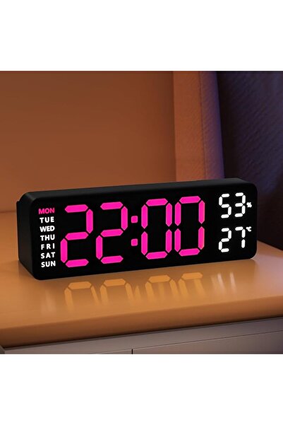 Bedroom Athletics ساعة منبه رقمية لغرفة النوم، ساعة منبه رقمية LED لكبار السن...