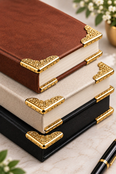 BRUEL Gold Kitap Köşe Süsü ( 12 Adet ) - Kitap, Menü, Ansiklopedi, Cilt Köşe ...