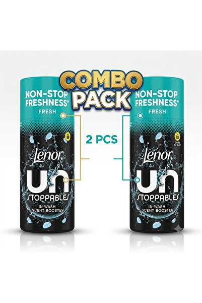 lenor Unstoppables In-Wash Scent Booster Beads 2PCS COMBO PACK 2x155g – Long-...