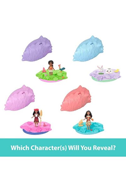 DISNEY MOANA Mini păpușă Ocean Shell Reveal JJV38 surpriză în scoică, modele ...