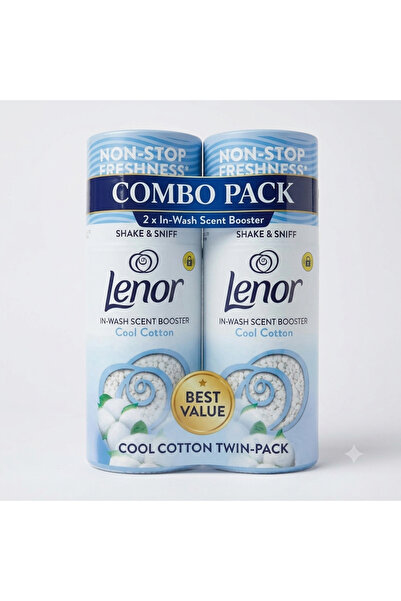 lenor Cool Cotton In-Wash Scent Booster Beads 2PCS COMBO 2x155g – Long-Lastin...
