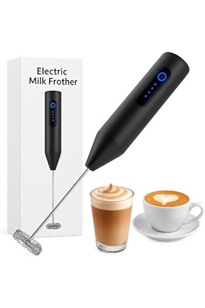 Bonsenkitchen Rechargeable Milk Frother & Coffee Whisker with Dual Spring Tec...