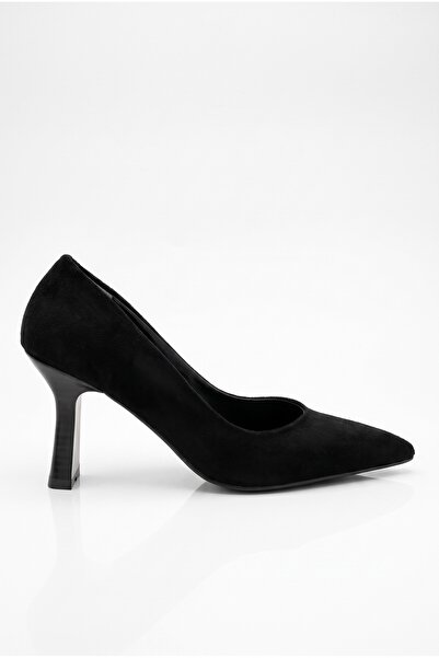 Redoxy Women's Pointed Toe Thick Striped Heeled Classic Daily Stiletto Shoes