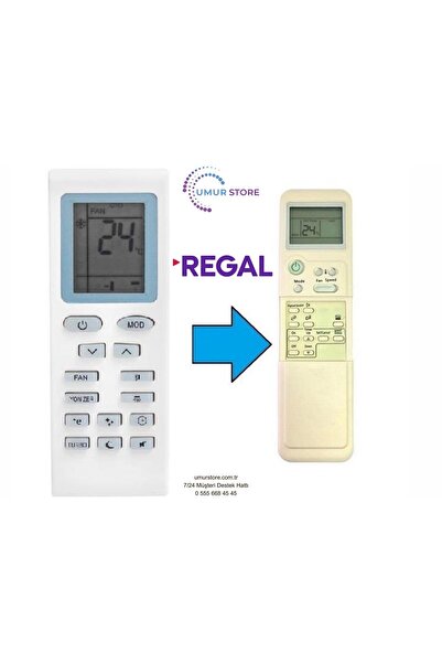 Regal -Seg-Vestel-Finlux Uyumlu Duvar Tipi Klima Kumandası