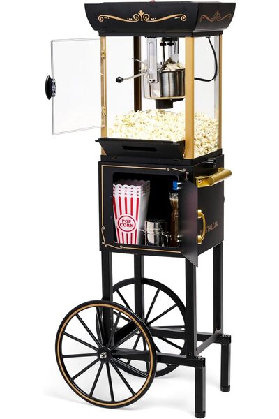 Nostalgia Popcorn Maker Machine - Professional Cart With 2.5 Oz Kettle Makes ...