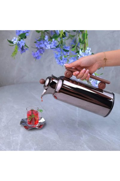 Al Hadaya Mall Tramisu Stainless Steel Pot Set with Wooden Handle Modern Desi...