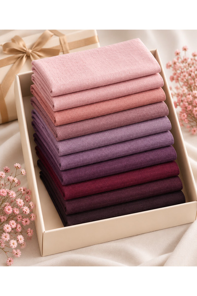 OttomanSilk 10 قطع من الأوشحة المسطحة عالية الجودة المصنوعة من القطن بنسبة 10...