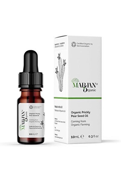 Marjan Organic زيت بذور التين الشوكي العضوي 10 مل - زيت وجه نقي معصور على الب...