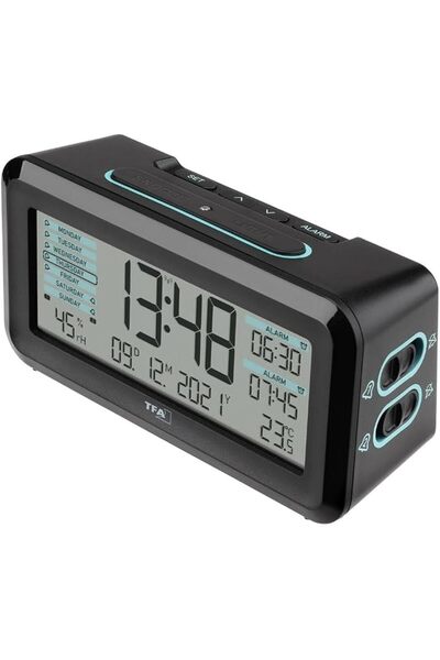 TFA Dostmann Boxx2 Digital Wireless Alarm Clock 60.2562.01.GB with Battery 2 ...