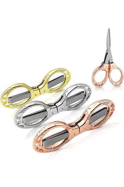 AZONEE Azone Folding Scissors - Portable Stainless Steel Mini Travel Scissors...