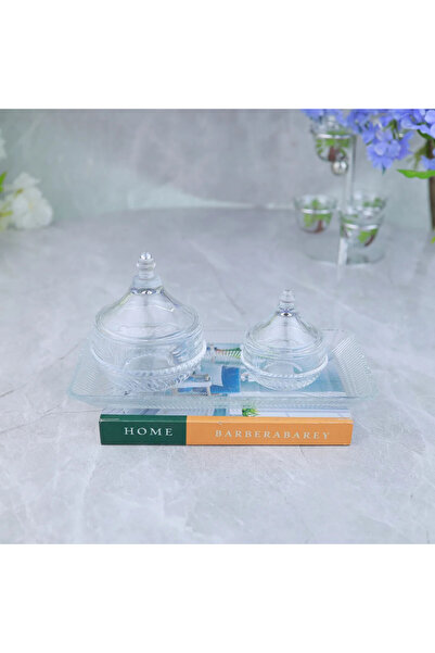 Al Hadaya Mall Exercise Set with Glass Insert with Elegant Design - Transpare...