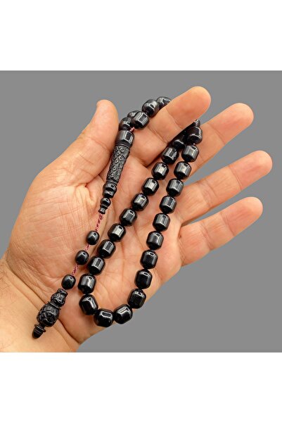 Kttesbihaksesuar NAKKAŞ İMAME 10x11 mm SİYAH TESBİH AKRİLİK TESBİH
