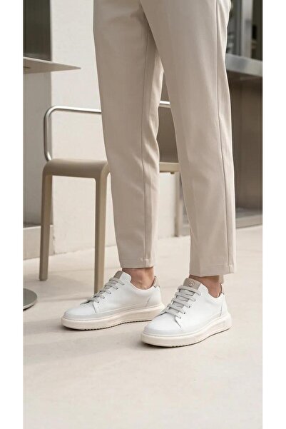 Mammamia 3870 White Genuine Leather Sneaker
