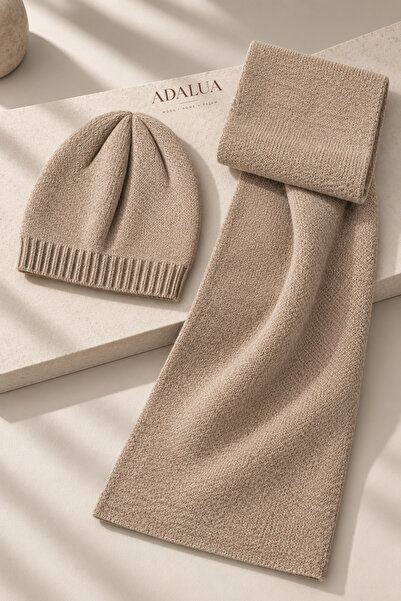 Adalua Unisex Winter Scarf and Beanie Set 150X20 cm