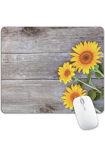 GENERAL Yellow Sunflower Mouse Pad Computer Cute Plant Flower Wildflower Mous...