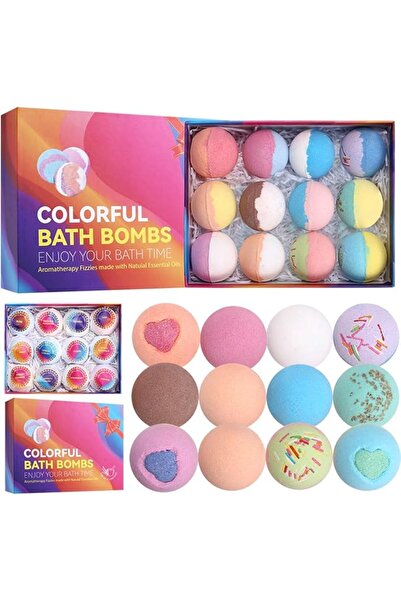Yelajoy 12 Pcs Bath Bomb Gift Set,Organic Bathbombs with Essential Oils for B...