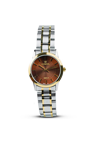 Imperial Men's 2TGP Stainless Steel Watch, Brown Dial, Y121 Movement, Butterf...