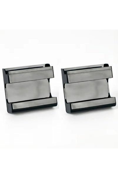 Choice 2pcs black Wall Mount Phone Holder Adhesive Remote Control Storage Box...
