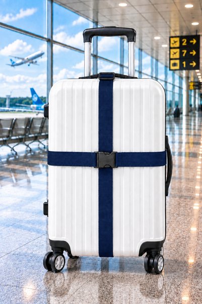 MEDBRIGHT Suitcase Belt Adjustable Suitcase Belt with Safety Lock Buckle 2 Pieces 4cm X 200cm