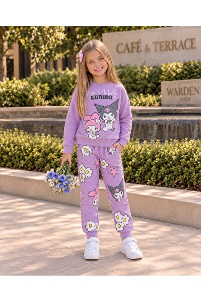 KOKOŞ BEBEK Character Printed Girls' Tracksuit Set - Age 3/10 - 31926