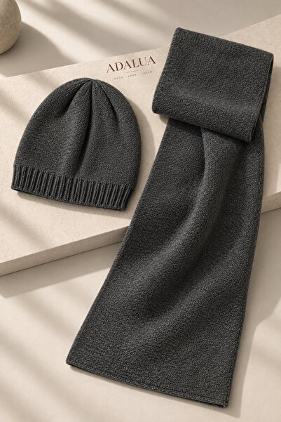 Adalua Unisex Winter Scarf and Beanie Set 150X20 cm