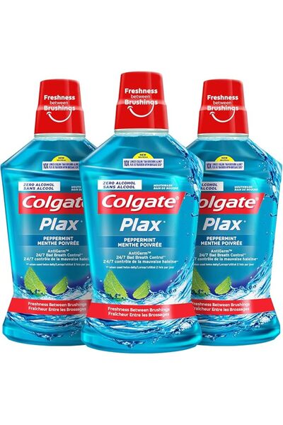 Colgate Palmolive Colgate Plax Peppermint Mint Mouthwash - 500 ml (3 Pack)