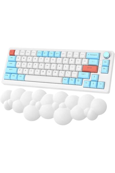 GENERAL Keyboard Wrist Rest,White Cloud Shape Memory Foam Wrist Rest With Non...