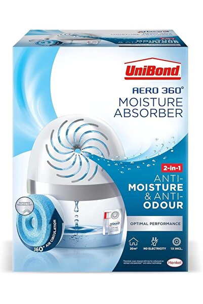UNIBOND جهاز امتصاص الرطوبة AERO 360 درجة، جهاز واحد متضمن 1 عبوة إعادة تعبئة...