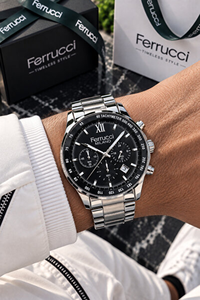 Ferrucci HEDİYELİK YENİ SEZON ÇELİK KORDON ERKEK KOL SAATİ 2YIL GARANTİLİ 3AT...