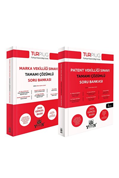 Yetkin Yayınları Marka Vekilliği - Patent Vekilliği Sınavı Tamamı Çözümlü Soru Bankası