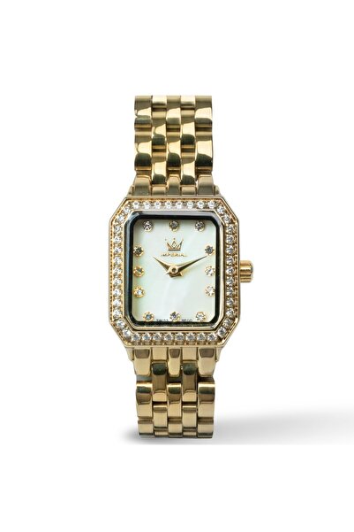Imperial Women's IPG Stainless Steel Watch, Champagne MOP Dial, Y121 Movement...