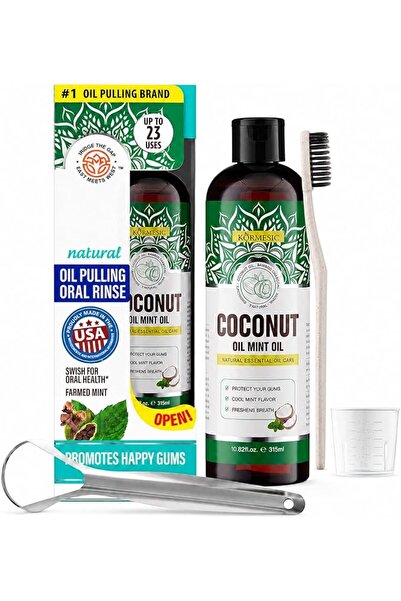 Wemart Coconut Oil Pulling for Mouthwash, Mint for Teeth Whitening, Fresh Bre...