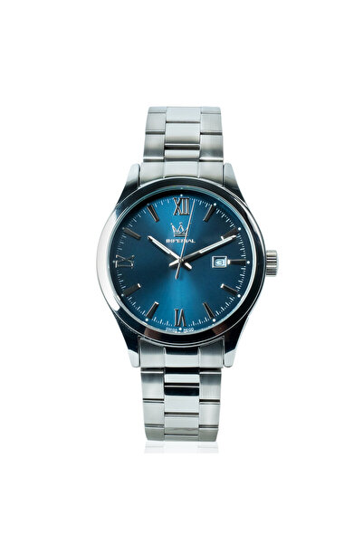 Imperial Men's IPS Silver Stainless Steel Watch, Blue Dial, Y121 Movement, Bu...