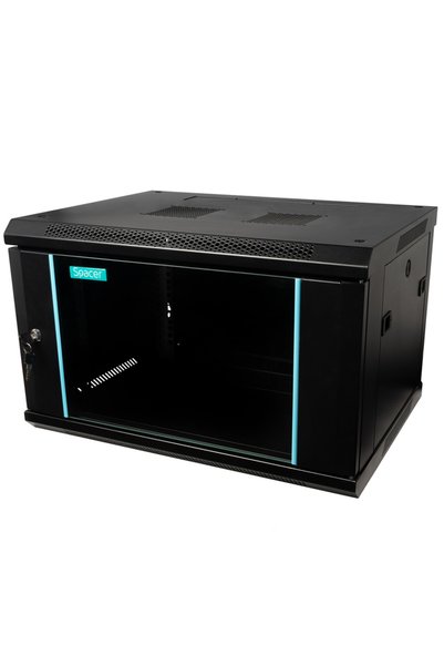 Spacer Dulap 19 6U 600x450mm, montare pe perete, Flatpack (dezasamblat), Negr...