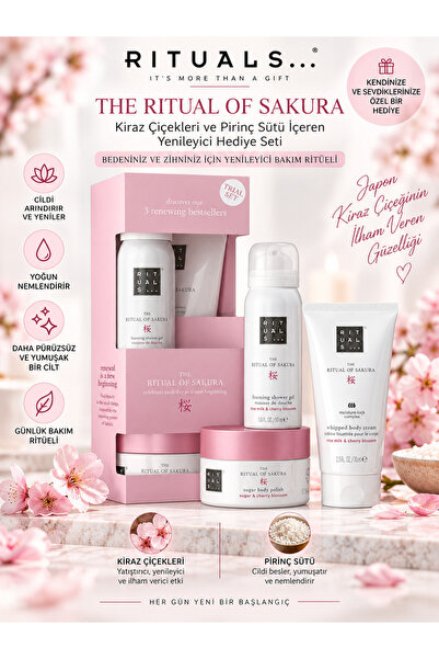 Rituals The Ritual Of Sakura Kiraz Çiçekleri Ve Pirinç Sütü İçeren Yenileyici...