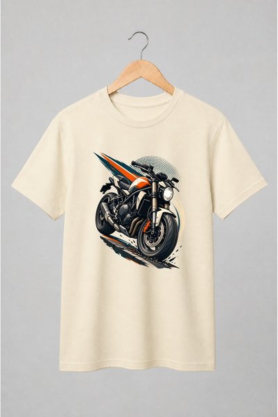 Generic Brand Tricou unisex cu Motocicletă naked sport în stil racing