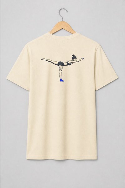 Generic Brand Tricou unisex cu Poziție yoga de echilibru ilustrație wellness