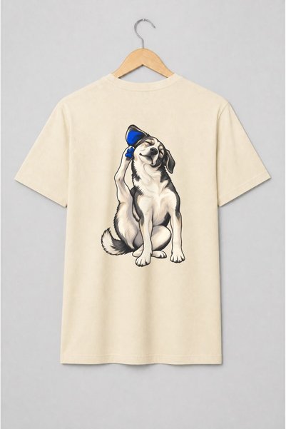 Generic Brand Tricou unisex cu Câine cu laba ridicată pentru iubitorii de câini