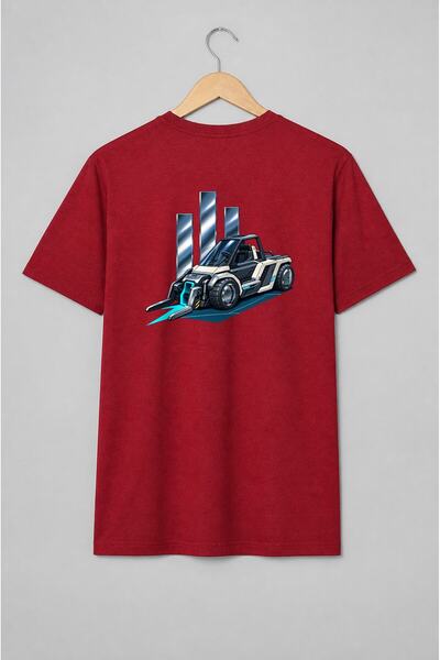 Generic Brand Tricou unisex cu Stivuitor futurist cu furci