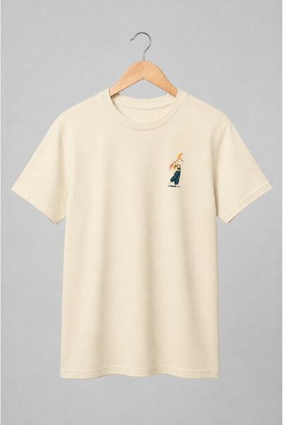 Generic Brand Tricou unisex cu Iepure pictor cu pensulă ilustrație de autor