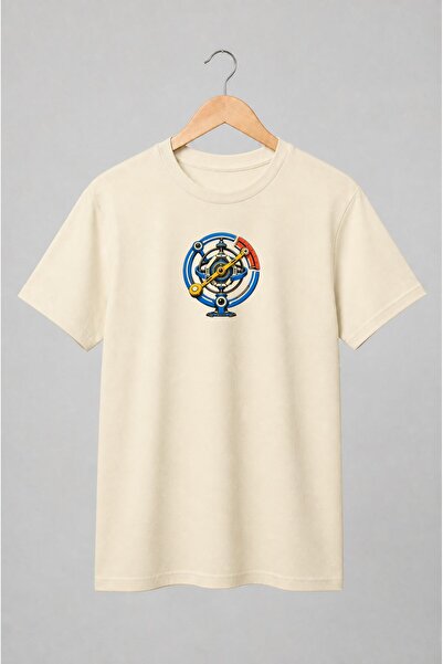 Generic Brand Tricou unisex cu Mașinărie mecanică retrofuturistă