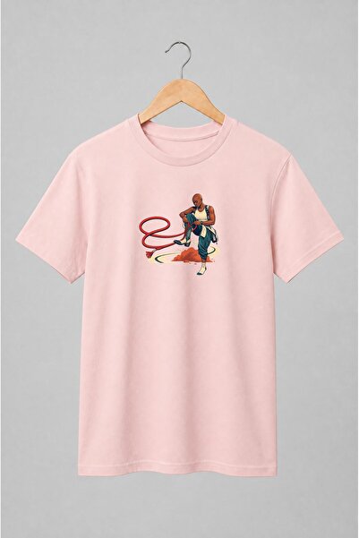 Generic Brand Tricou unisex cu Femeie cu lasou roșu stil western