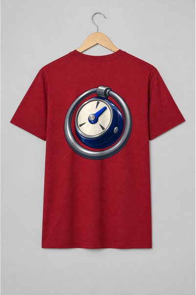 Generic Brand Tricou unisex cu Ceas de buzunar vintage