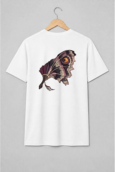 Generic Brand Tricou unisex cu Evantai gotic în formă de aripă de fluture