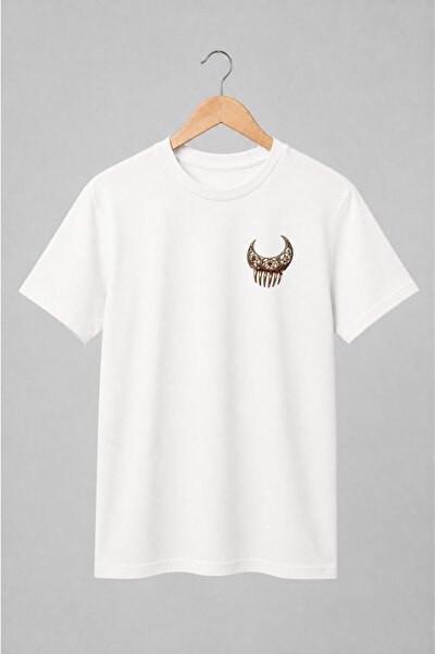 Generic Brand Tricou unisex cu Pieptene de păr cu semilună florală vintage